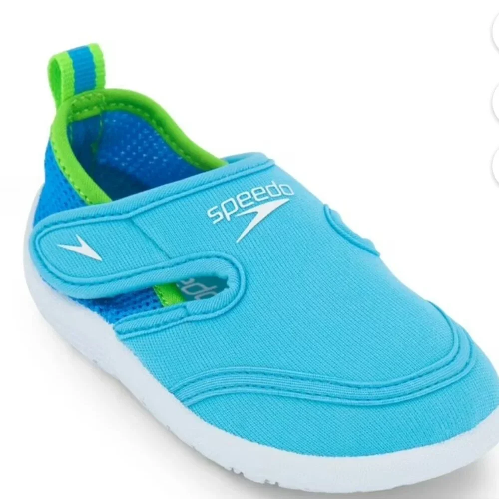 SPEEDO TODDLER BOYS' HYBRID WATER SHOES |BLUE|TURQUOISE|MEDIUM 7/8| BEACH& POOL